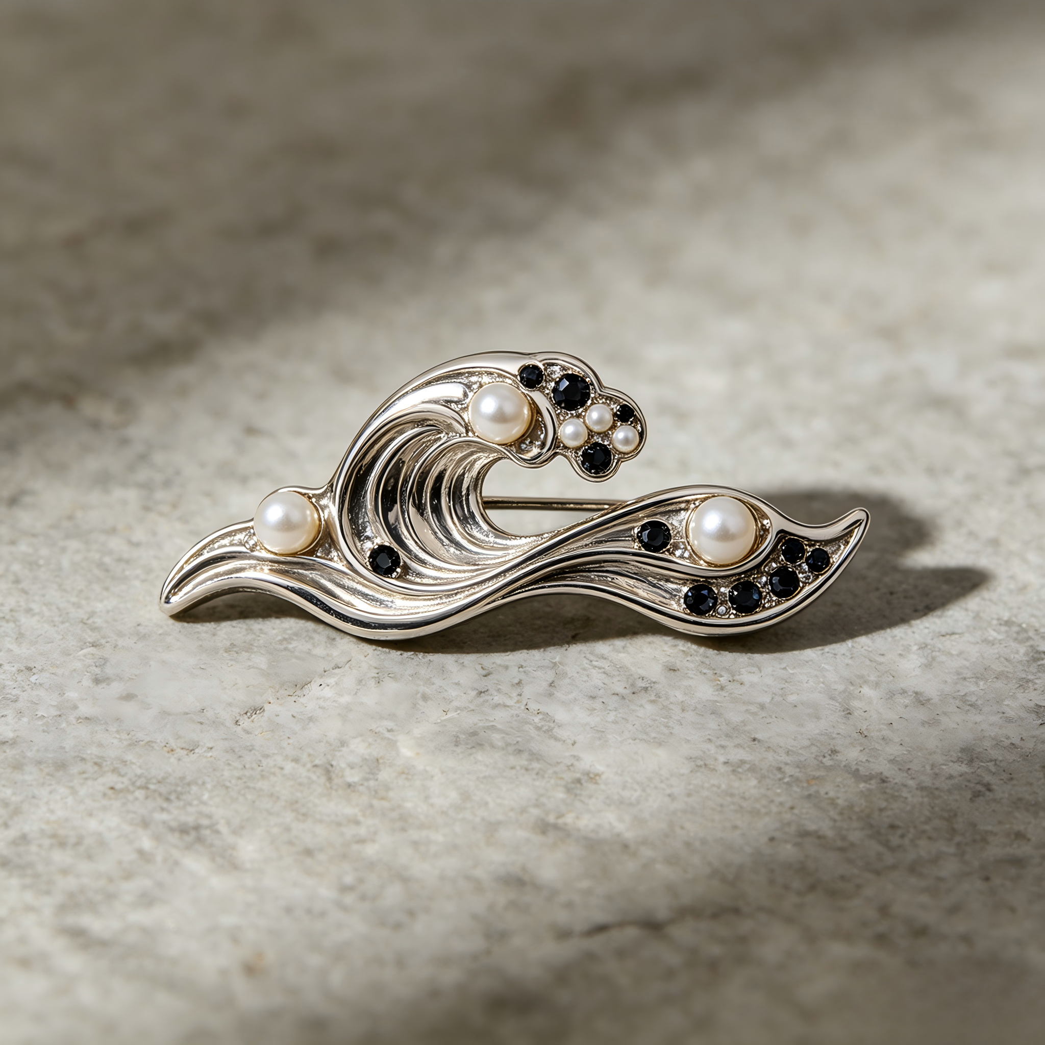 Abstract Silver Serpent Ring