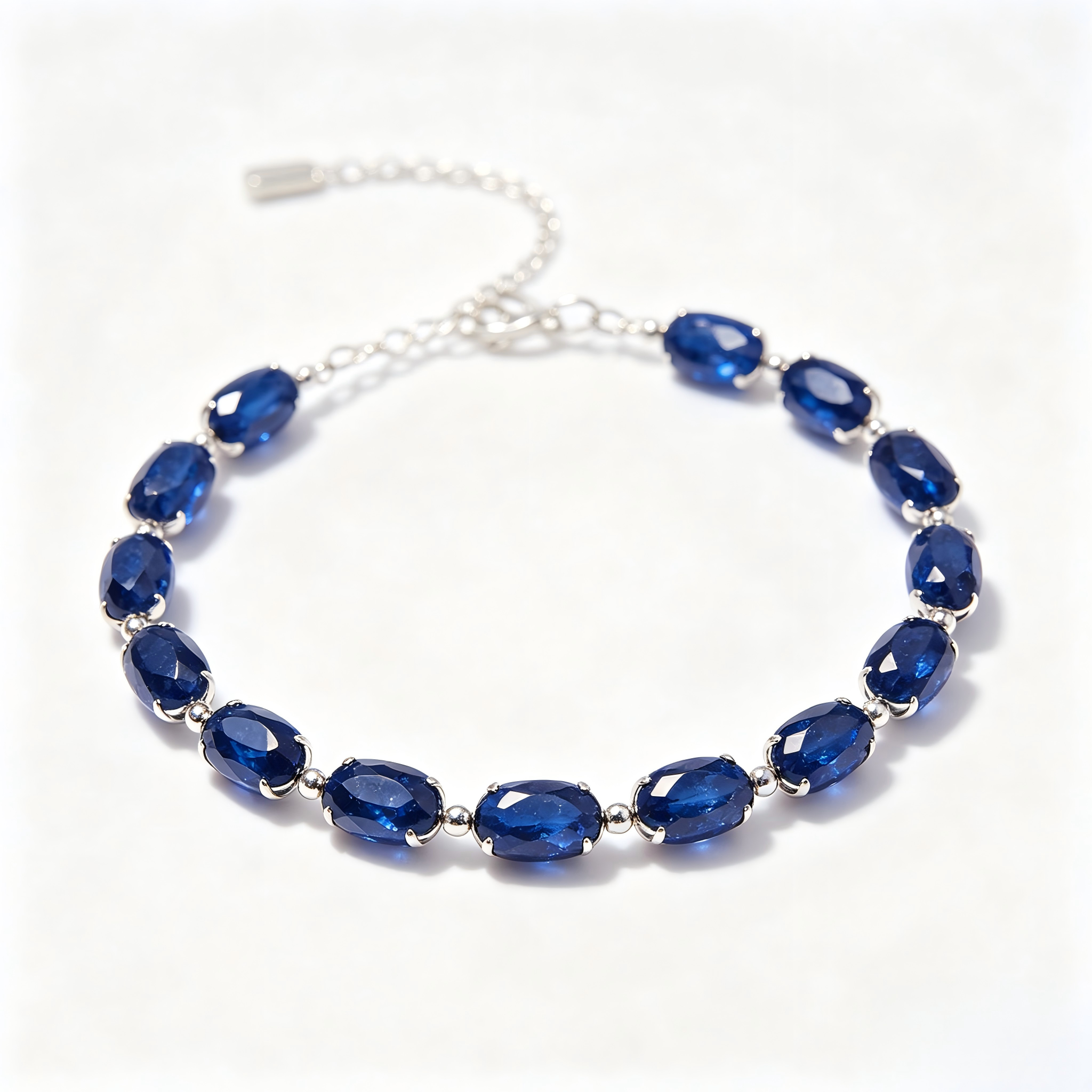 Royal Blue Beaded Statement Bracelet