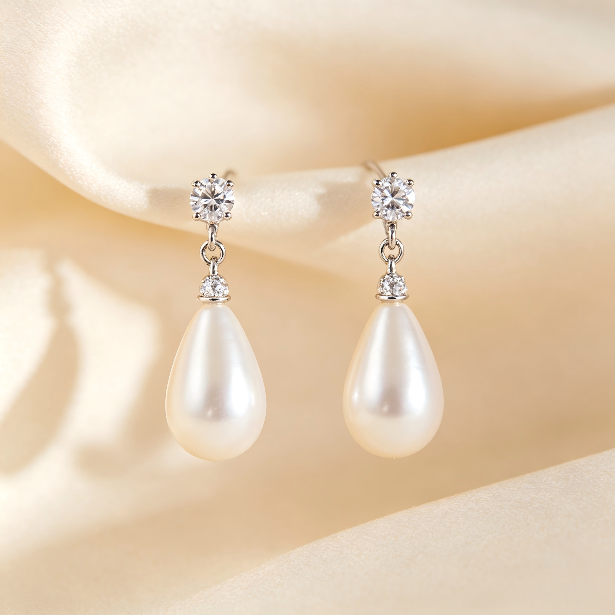 Classic Long Pearl Dangle Earrings