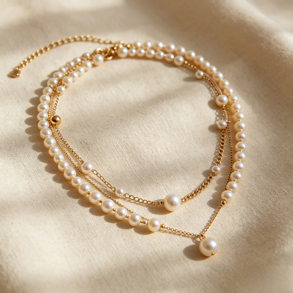 Delicate Layered Gold Chain Choker